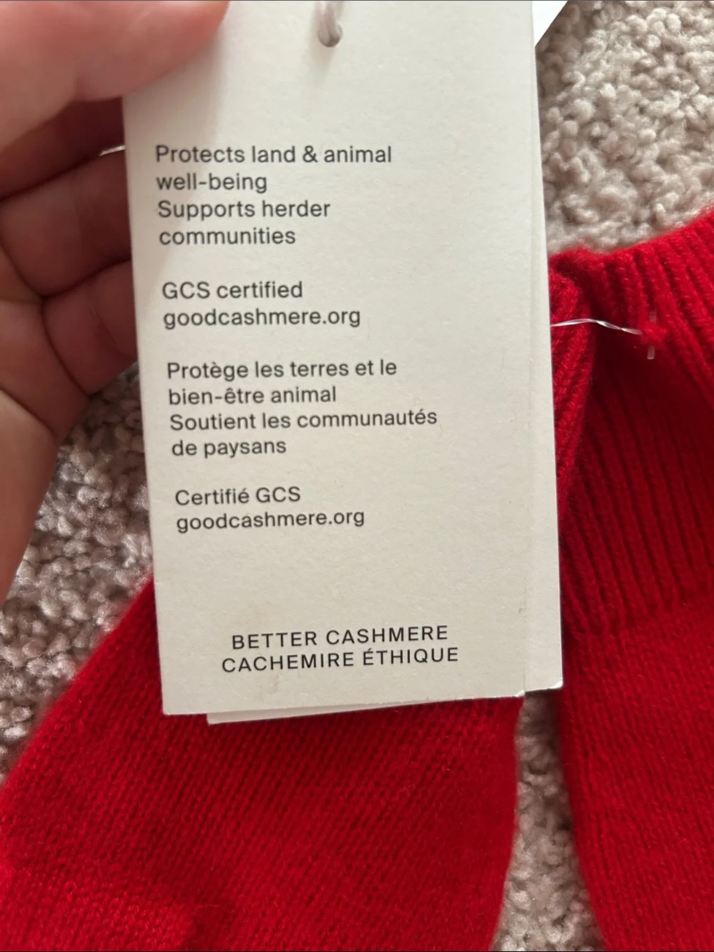 COS cashmere mittens. XS/S